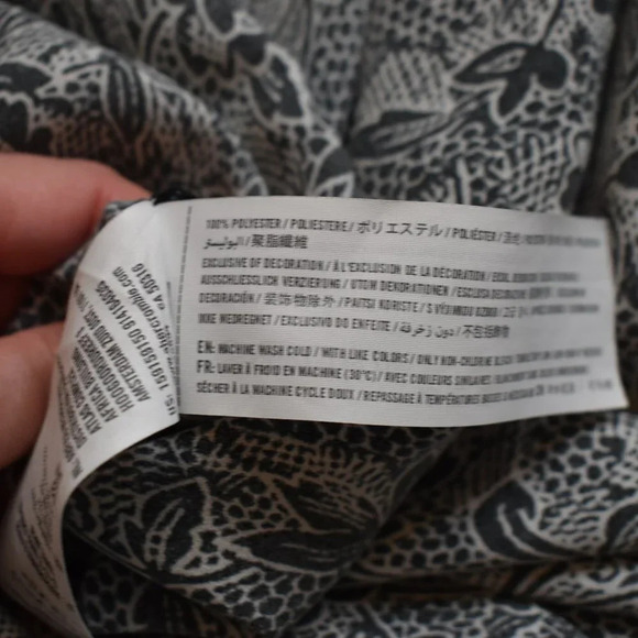 Abercrombie & Fitch Wrap Floral Dress Midi Sz S Cottagecore Boho Neutral - Picture 12 of 16